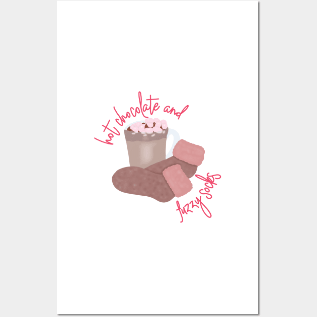 Hot chocolate and fuzzy socks Wall Art by Becky-Marie